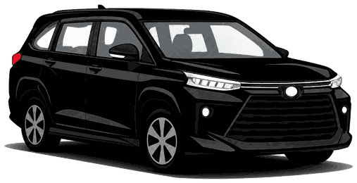 SUV électrique noir vu de trois quarts avant